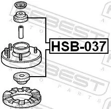 Distanzrohr, Stoßdämpfer FEBEST HSB-037 Bild Distanzrohr, Stoßdämpfer FEBEST HSB-037