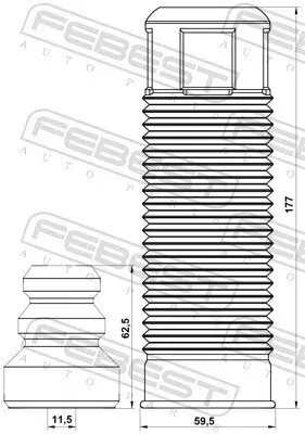 Staubschutzsatz, Stoßdämpfer Vorderachse FEBEST HSHB-ACCVIIF-KIT Bild Staubschutzsatz, Stoßdämpfer Vorderachse FEBEST HSHB-ACCVIIF-KIT