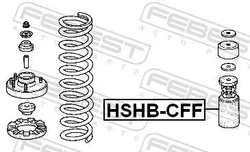 Schutzkappe/Faltenbalg, Stoßdämpfer Vorderachse FEBEST HSHB-CFF Bild Schutzkappe/Faltenbalg, Stoßdämpfer Vorderachse FEBEST HSHB-CFF