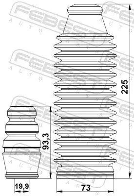 Staubschutzsatz, Stoßdämpfer Vorderachse FEBEST HSHB-CRZF-KIT Bild Staubschutzsatz, Stoßdämpfer Vorderachse FEBEST HSHB-CRZF-KIT