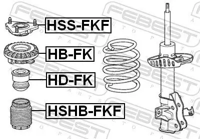 Federbeinstützlager Vorderachse FEBEST HSS-FKF Bild Federbeinstützlager Vorderachse FEBEST HSS-FKF