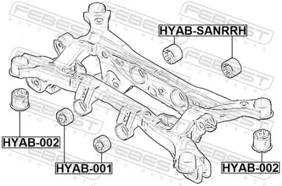 Lagerung, Differential FEBEST HYAB-001 Bild Lagerung, Differential FEBEST HYAB-001