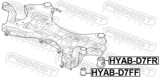 Lagerung, Achskörper vorne FEBEST HYAB-D7FF Bild Lagerung, Achskörper vorne FEBEST HYAB-D7FF