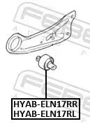 Lagerung, Lenker Hinterachse links FEBEST HYAB-ELN17RL Bild Lagerung, Lenker Hinterachse links FEBEST HYAB-ELN17RL