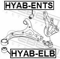 Lagerung, Lenker Vorderachse unten hinten FEBEST HYAB-ENTS Bild Lagerung, Lenker Vorderachse unten hinten FEBEST HYAB-ENTS