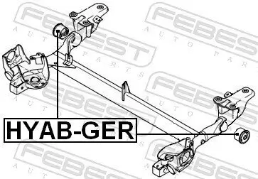 Lagerung, Achskörper Hinterachse FEBEST HYAB-GER Bild Lagerung, Achskörper Hinterachse FEBEST HYAB-GER