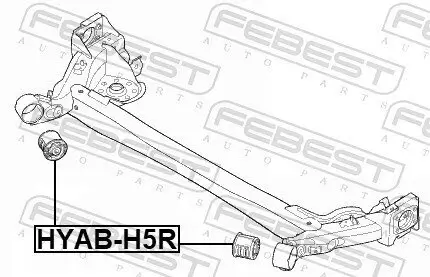 Lagerung, Achskörper hinten FEBEST HYAB-H5R Bild Lagerung, Achskörper hinten FEBEST HYAB-H5R