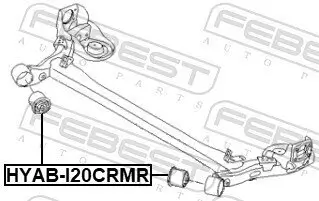 Lagerung, Achskörper Hinterachse FEBEST HYAB-I20CRMR Bild Lagerung, Achskörper Hinterachse FEBEST HYAB-I20CRMR