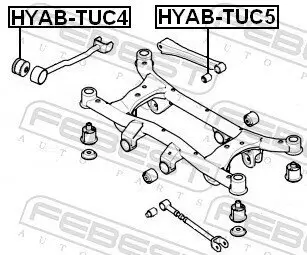Lagerung, Lenker vorne Hinterachse FEBEST HYAB-TUC4 Bild Lagerung, Lenker vorne Hinterachse FEBEST HYAB-TUC4