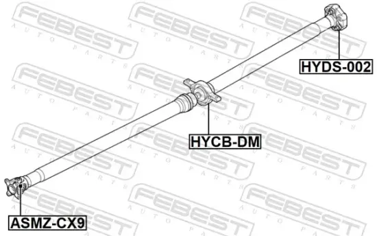 Lager, Gelenkwellenmittellager FEBEST HYCB-DM Bild Lager, Gelenkwellenmittellager FEBEST HYCB-DM