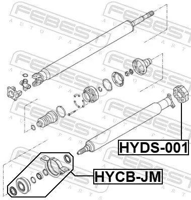 Lager, Gelenkwellenmittellager FEBEST HYCB-JM Bild Lager, Gelenkwellenmittellager FEBEST HYCB-JM