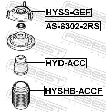 Anschlagpuffer, Federung FEBEST HYD-ACC Bild Anschlagpuffer, Federung FEBEST HYD-ACC