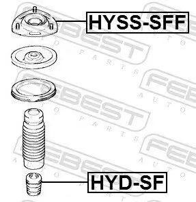 Anschlagpuffer, Federung FEBEST HYD-SF Bild Anschlagpuffer, Federung FEBEST HYD-SF