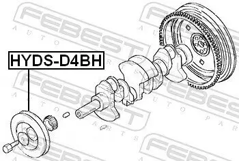 Riemenscheibe, Kurbelwelle FEBEST HYDS-D4BH Bild Riemenscheibe, Kurbelwelle FEBEST HYDS-D4BH