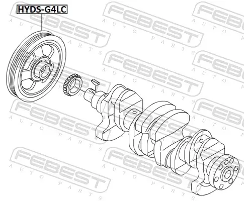 Riemenscheibe, Kurbelwelle FEBEST HYDS-G4LC Bild Riemenscheibe, Kurbelwelle FEBEST HYDS-G4LC