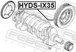 Riemenscheibe, Kurbelwelle FEBEST HYDS-IX35 Bild Riemenscheibe, Kurbelwelle FEBEST HYDS-IX35
