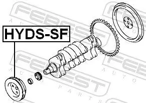 Riemenscheibe, Kurbelwelle FEBEST HYDS-SF Bild Riemenscheibe, Kurbelwelle FEBEST HYDS-SF