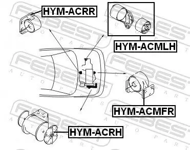 Lagerung, Motor FEBEST HYM-ACMFR Bild Lagerung, Motor FEBEST HYM-ACMFR