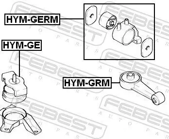 Lagerung, Motor vorne FEBEST HYM-GE Bild Lagerung, Motor vorne FEBEST HYM-GE