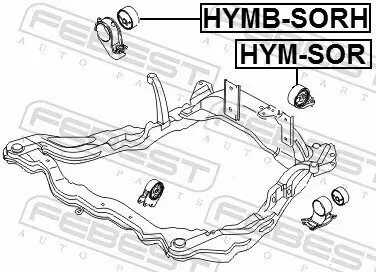 Lagerung, Motor vorne rechts FEBEST HYMB-SORH Bild Lagerung, Motor vorne rechts FEBEST HYMB-SORH