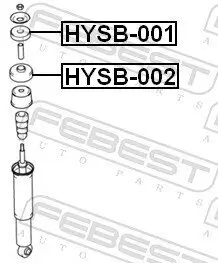 Distanzrohr, Stoßdämpfer FEBEST HYSB-002 Bild Distanzrohr, Stoßdämpfer FEBEST HYSB-002