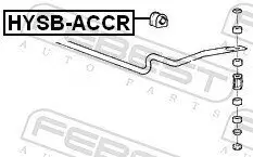 Lagerung, Stabilisator FEBEST HYSB-ACCR Bild Lagerung, Stabilisator FEBEST HYSB-ACCR