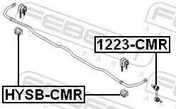 Lagerung, Stabilisator Hinterachse FEBEST HYSB-CMR Bild Lagerung, Stabilisator Hinterachse FEBEST HYSB-CMR