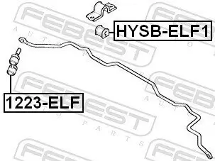 Lagerung, Stabilisator FEBEST HYSB-ELF1 Bild Lagerung, Stabilisator FEBEST HYSB-ELF1