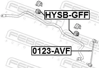 Lagerung, Stabilisator Vorderachse FEBEST HYSB-GFF Bild Lagerung, Stabilisator Vorderachse FEBEST HYSB-GFF