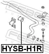 Lagerung, Stabilisator Hinterachse FEBEST HYSB-H1R Bild Lagerung, Stabilisator Hinterachse FEBEST HYSB-H1R