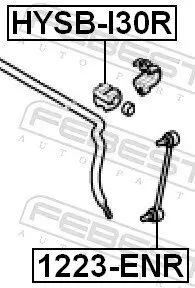 Lagerung, Stabilisator FEBEST HYSB-I30R Bild Lagerung, Stabilisator FEBEST HYSB-I30R