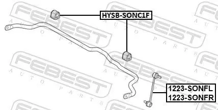 Lagerung, Stabilisator FEBEST HYSB-SONC1F Bild Lagerung, Stabilisator FEBEST HYSB-SONC1F