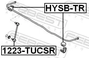 Lagerung, Stabilisator Hinterachse FEBEST HYSB-TR Bild Lagerung, Stabilisator Hinterachse FEBEST HYSB-TR