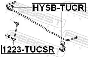 Lagerung, Stabilisator Hinterachse FEBEST HYSB-TUCR Bild Lagerung, Stabilisator Hinterachse FEBEST HYSB-TUCR