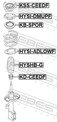 Federteller Vorderachse unten FEBEST HYSI-ADLOWF Bild Federteller Vorderachse unten FEBEST HYSI-ADLOWF