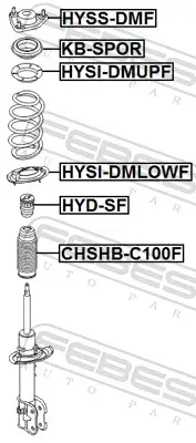 Federteller Vorderachse oben FEBEST HYSI-DMUPF Bild Federteller Vorderachse oben FEBEST HYSI-DMUPF