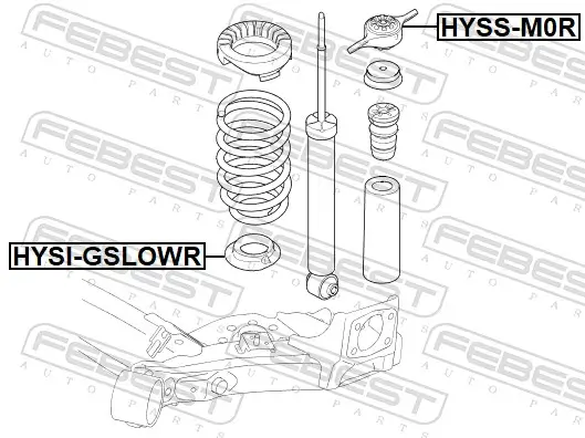 Federteller Hinterachse unten FEBEST HYSI-GSLOWR Bild Federteller Hinterachse unten FEBEST HYSI-GSLOWR
