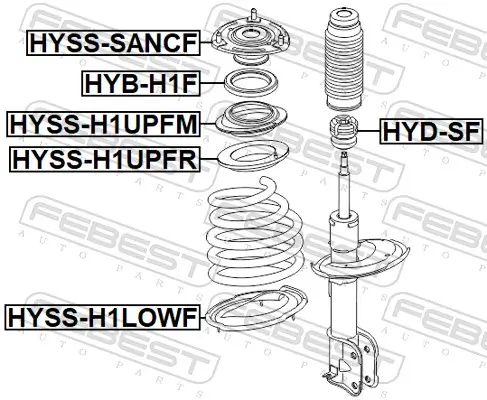 Federteller unten Vorderachse FEBEST HYSI-H1LOWF Bild Federteller unten Vorderachse FEBEST HYSI-H1LOWF