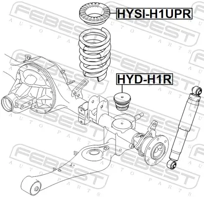 Federteller Hinterachse oben FEBEST HYSI-H1UPR Bild Federteller Hinterachse oben FEBEST HYSI-H1UPR