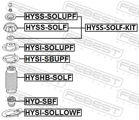 Federteller Vorderachse oben FEBEST HYSI-SBUPF Bild Federteller Vorderachse oben FEBEST HYSI-SBUPF