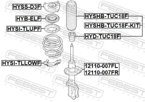 Federteller Vorderachse unten FEBEST HYSI-TLLOWF Bild Federteller Vorderachse unten FEBEST HYSI-TLLOWF