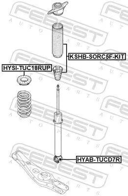 Federteller Hinterachse FEBEST HYSI-TUC18RUP Bild Federteller Hinterachse FEBEST HYSI-TUC18RUP