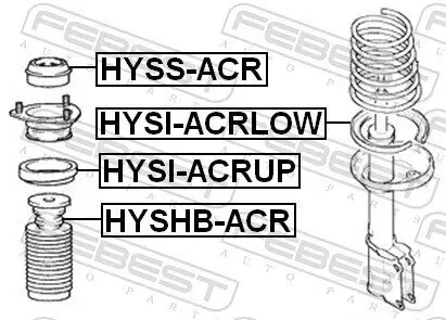 Federbeinstützlager Hinterachse FEBEST HYSS-ACR Bild Federbeinstützlager Hinterachse FEBEST HYSS-ACR
