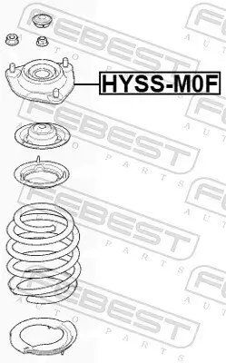 Federbeinstützlager Vorderachse FEBEST HYSS-M0F Bild Federbeinstützlager Vorderachse FEBEST HYSS-M0F