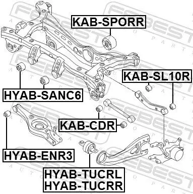 Lagerung, Differential FEBEST KAB-SPORR Bild Lagerung, Differential FEBEST KAB-SPORR