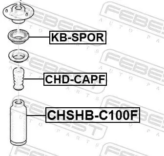 Wälzlager, Federbeinstützlager Vorderachse FEBEST KB-SPOR Bild Wälzlager, Federbeinstützlager Vorderachse FEBEST KB-SPOR