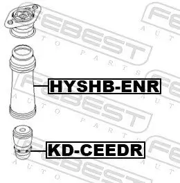 Anschlagpuffer, Federung FEBEST KD-CEEDR Bild Anschlagpuffer, Federung FEBEST KD-CEEDR