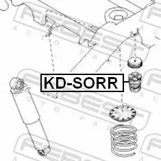 Anschlagpuffer, Federung Hinterachse FEBEST KD-SORR Bild Anschlagpuffer, Federung Hinterachse FEBEST KD-SORR
