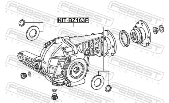 Wellendichtring, Differential Vorderachse FEBEST KIT-BZ163F Bild Wellendichtring, Differential Vorderachse FEBEST KIT-BZ163F