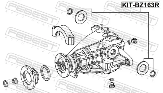 Wellendichtring, Differential Hinterachse FEBEST KIT-BZ163R Bild Wellendichtring, Differential Hinterachse FEBEST KIT-BZ163R